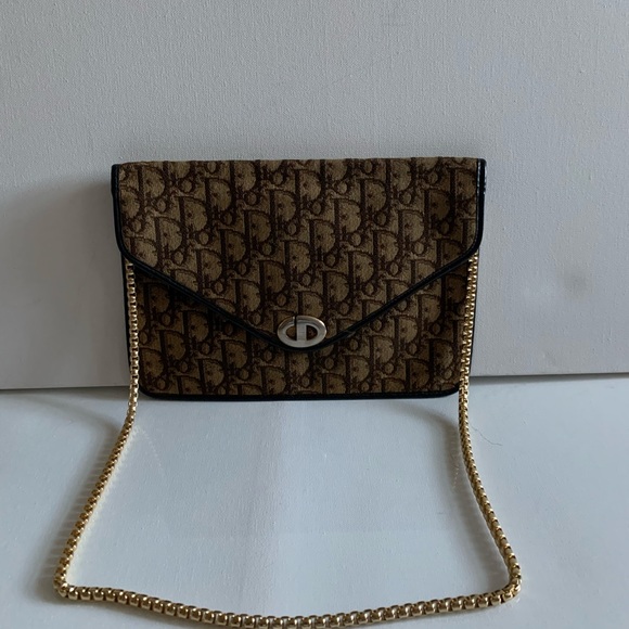 AUTHENTIC VINTAGE DIOR TROTTER CLUTCH/ADD CHAIN - Picture 8 of 10